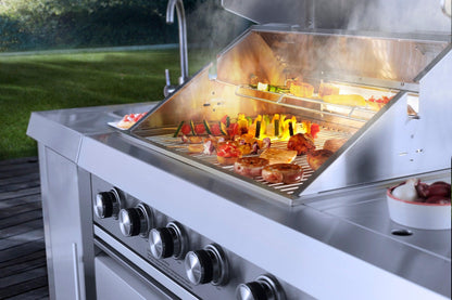 Buschbeck Oxford 4 Burner Gas BBQ Outdoor Kitchen with Fridge and Sink